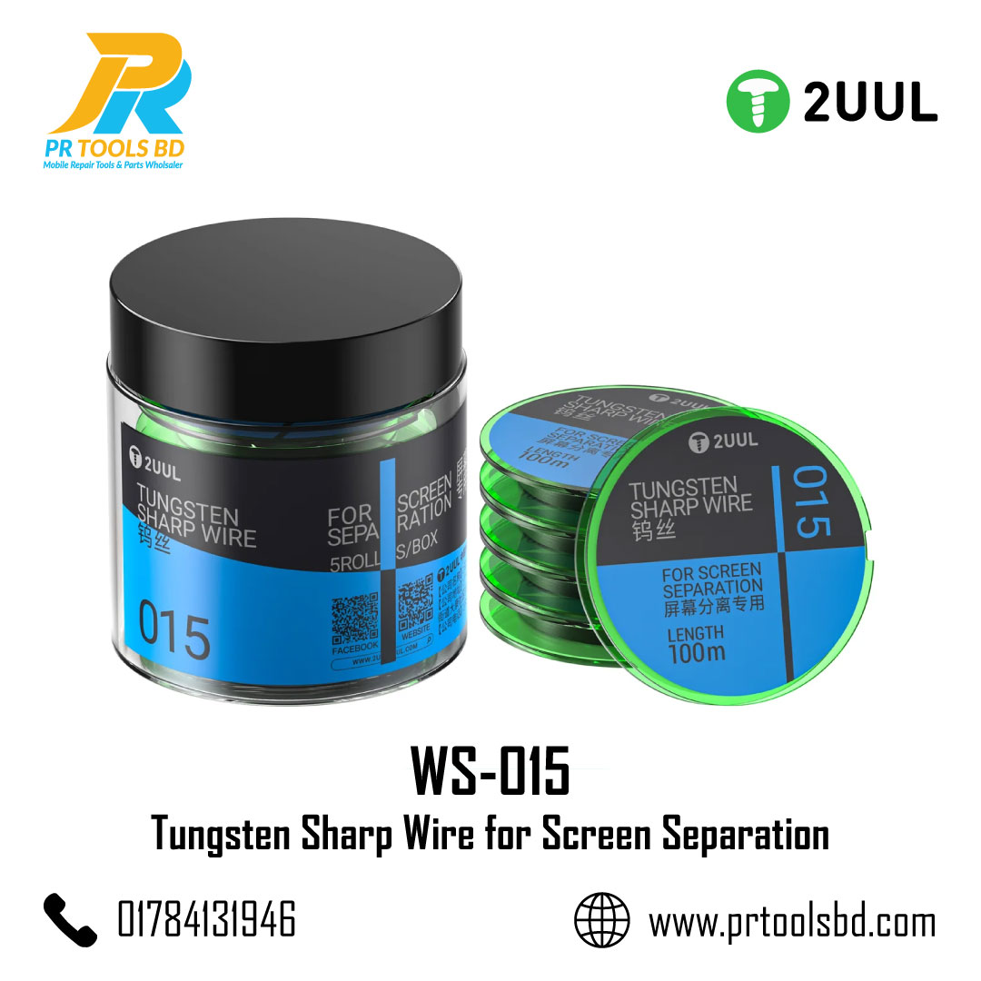 2UUL WS 015 Tungsten Sharp Wire for Screen Separation 0.015 100M
