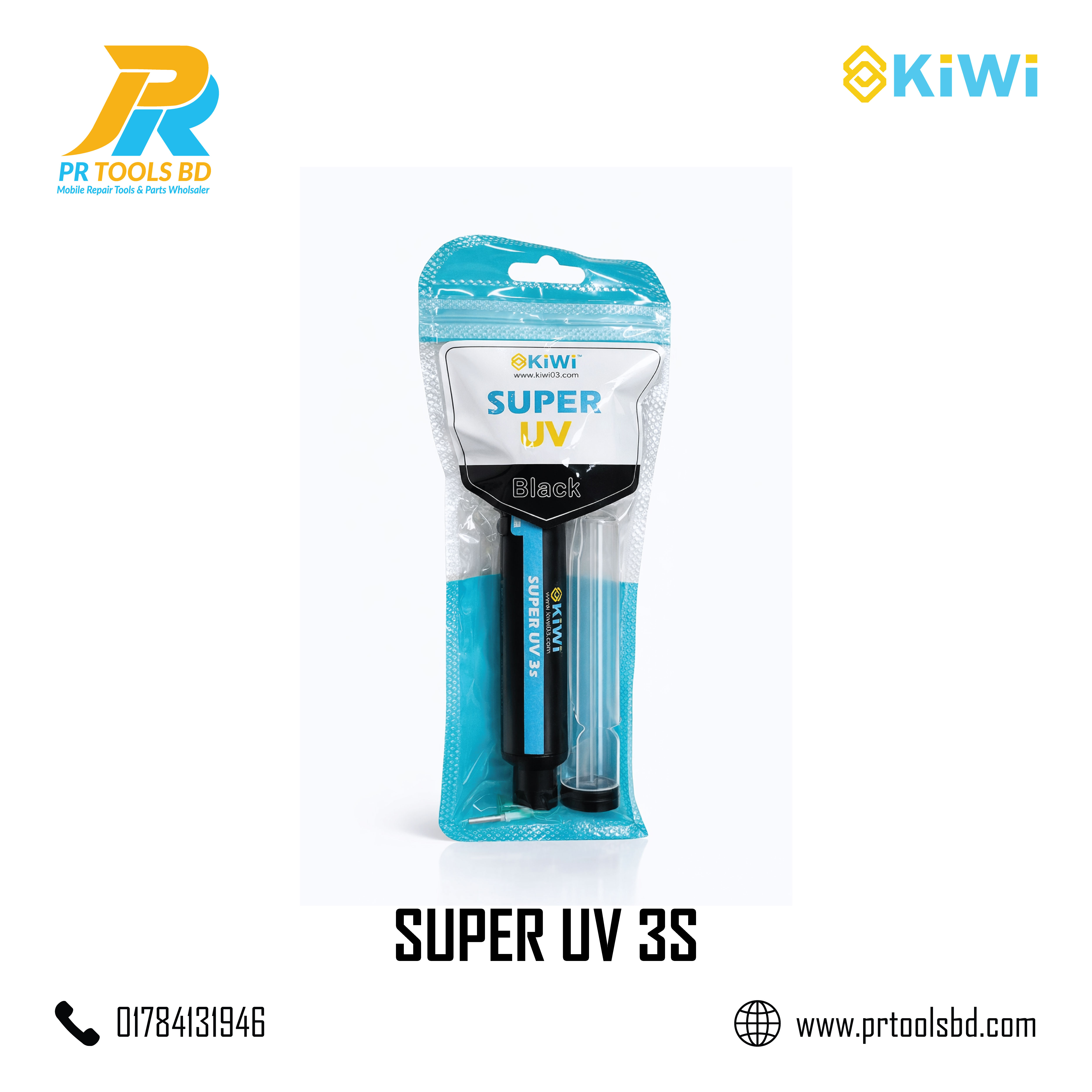 KiWi SUPER UV 3S BLACK UV GLUE