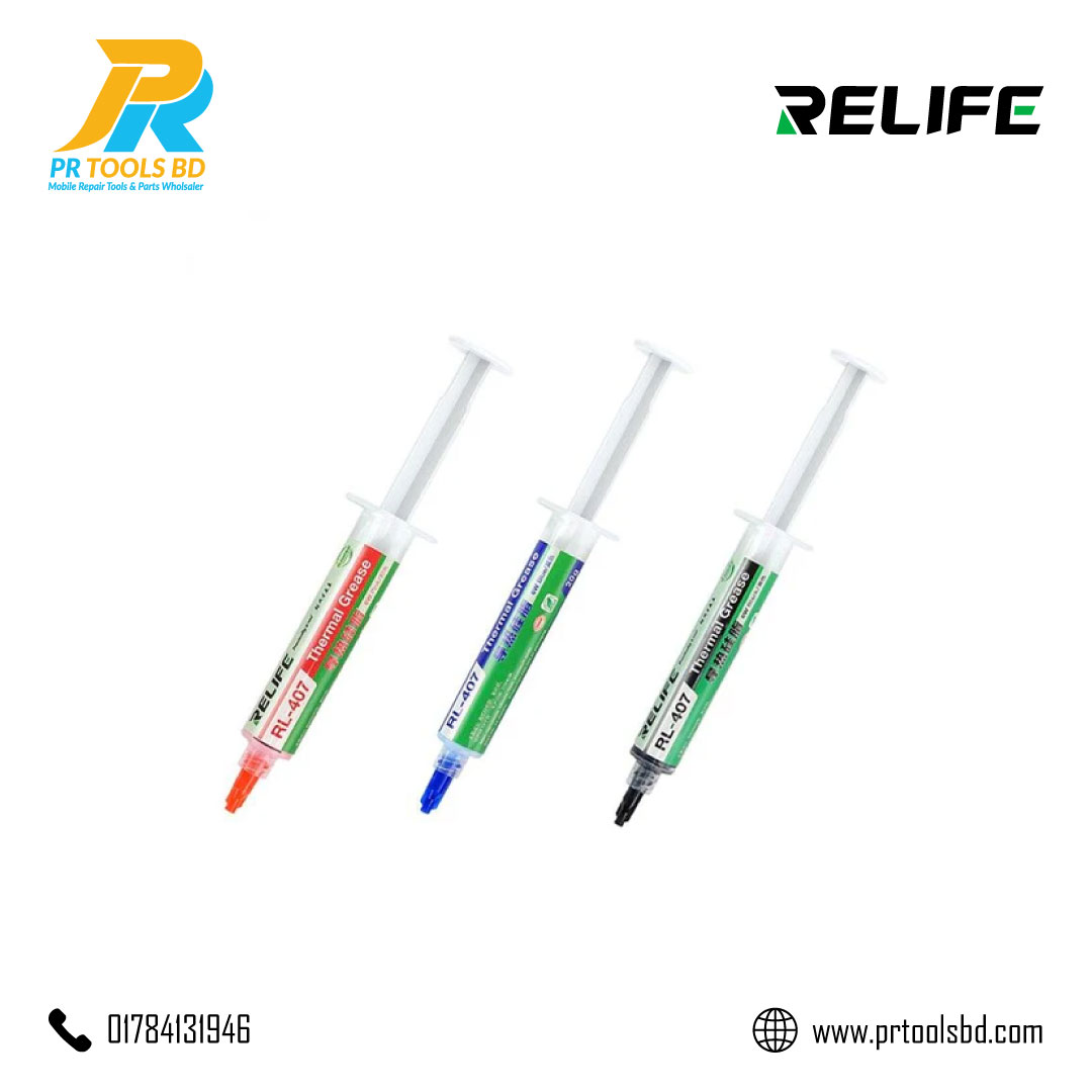 RELIFE RL 407 Thermal Silicone 6W 20G Black Blue Pink
