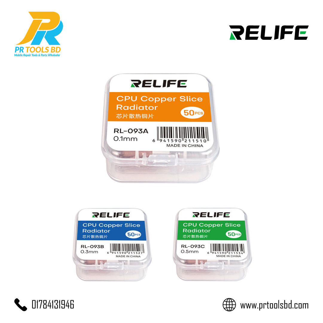 RELIFE RL 093A B C Chip heat sink copper sheet 0.1MM 0.3MM 0.5MM