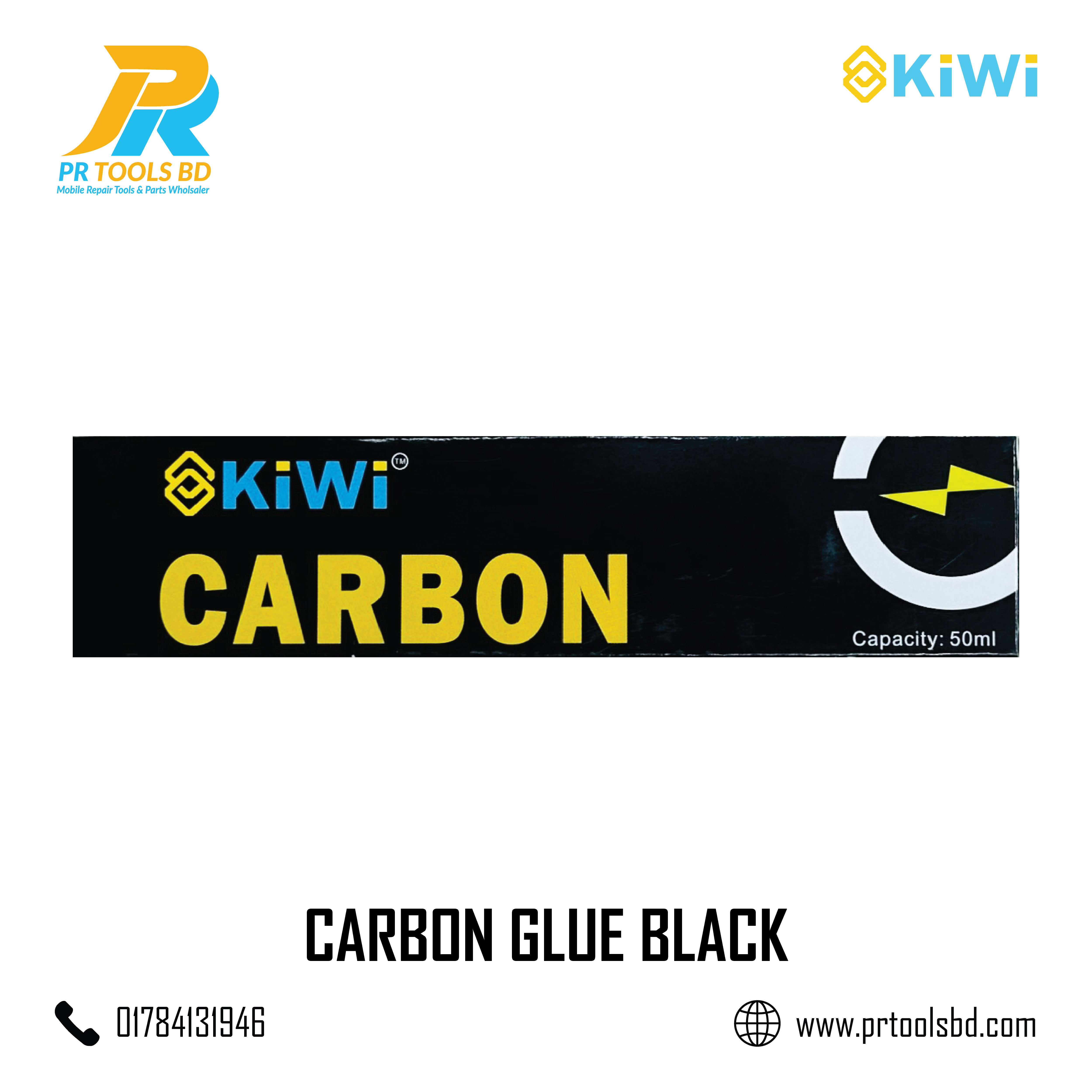 KiWi CARBON GLUE BLACK ADHESIVE GLUE