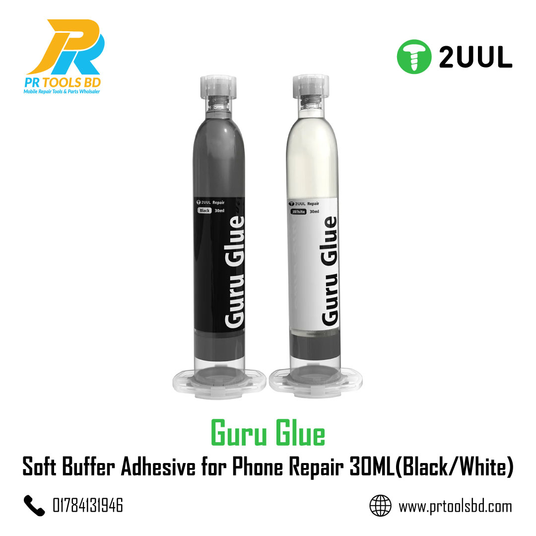 2UUL DA43 Guru Glue Soft Buffer Adhesive for Phone Repair 30ML Black