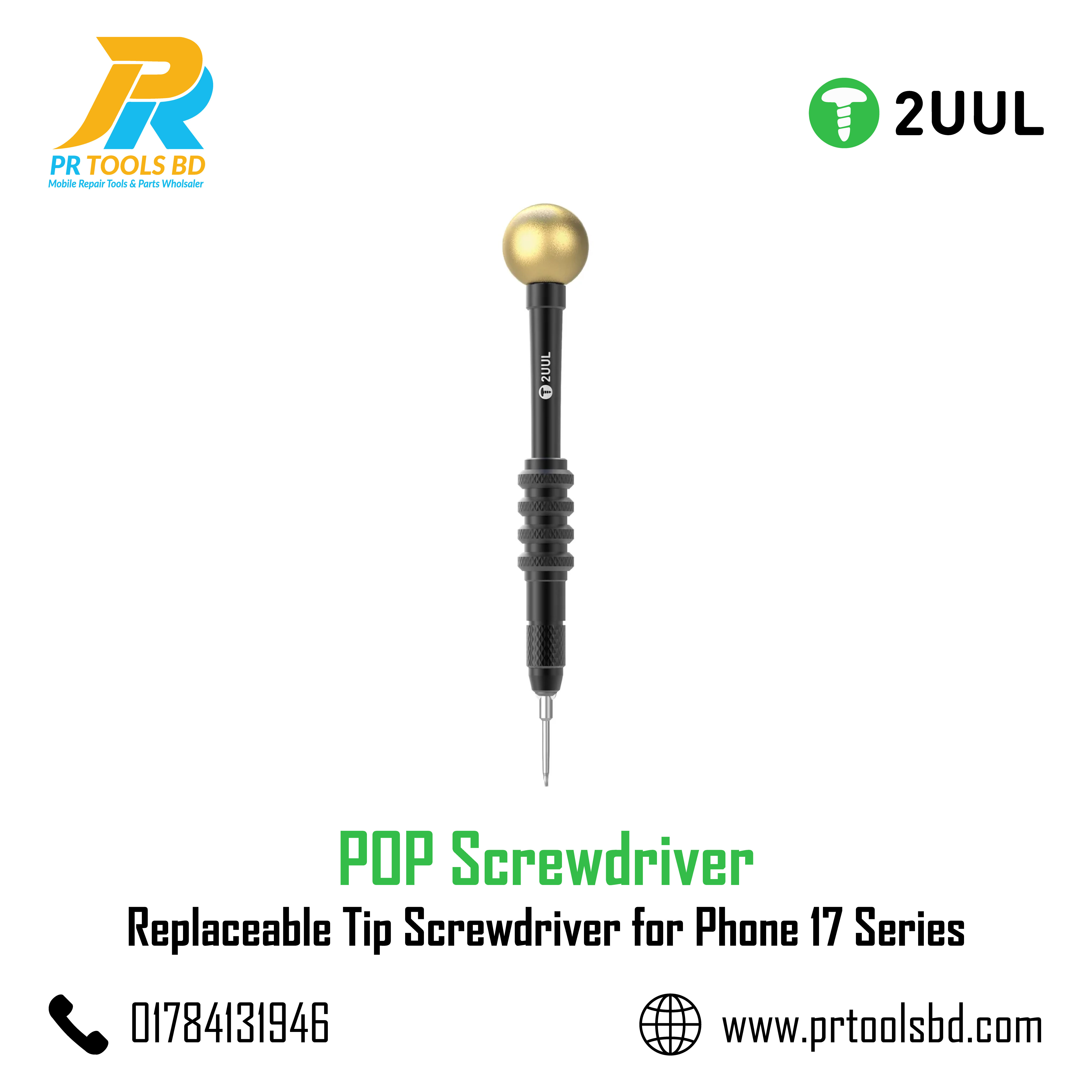 2UUL SD87 POP Screwdriver Replaceable Tip Screwdriver for Phone 17 Series