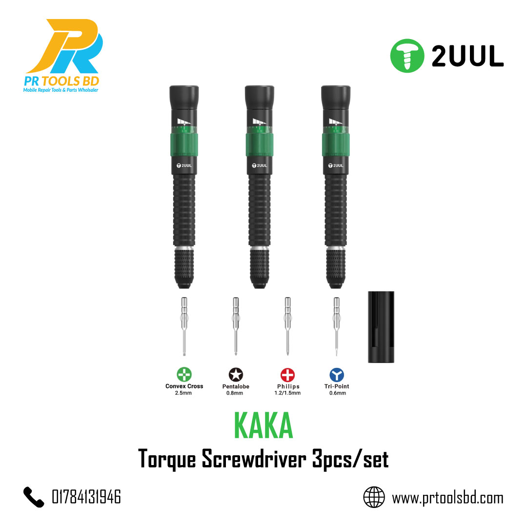 2UUL SD20 KAKA Torque Screwdriver 3pcs set with replacement Tips