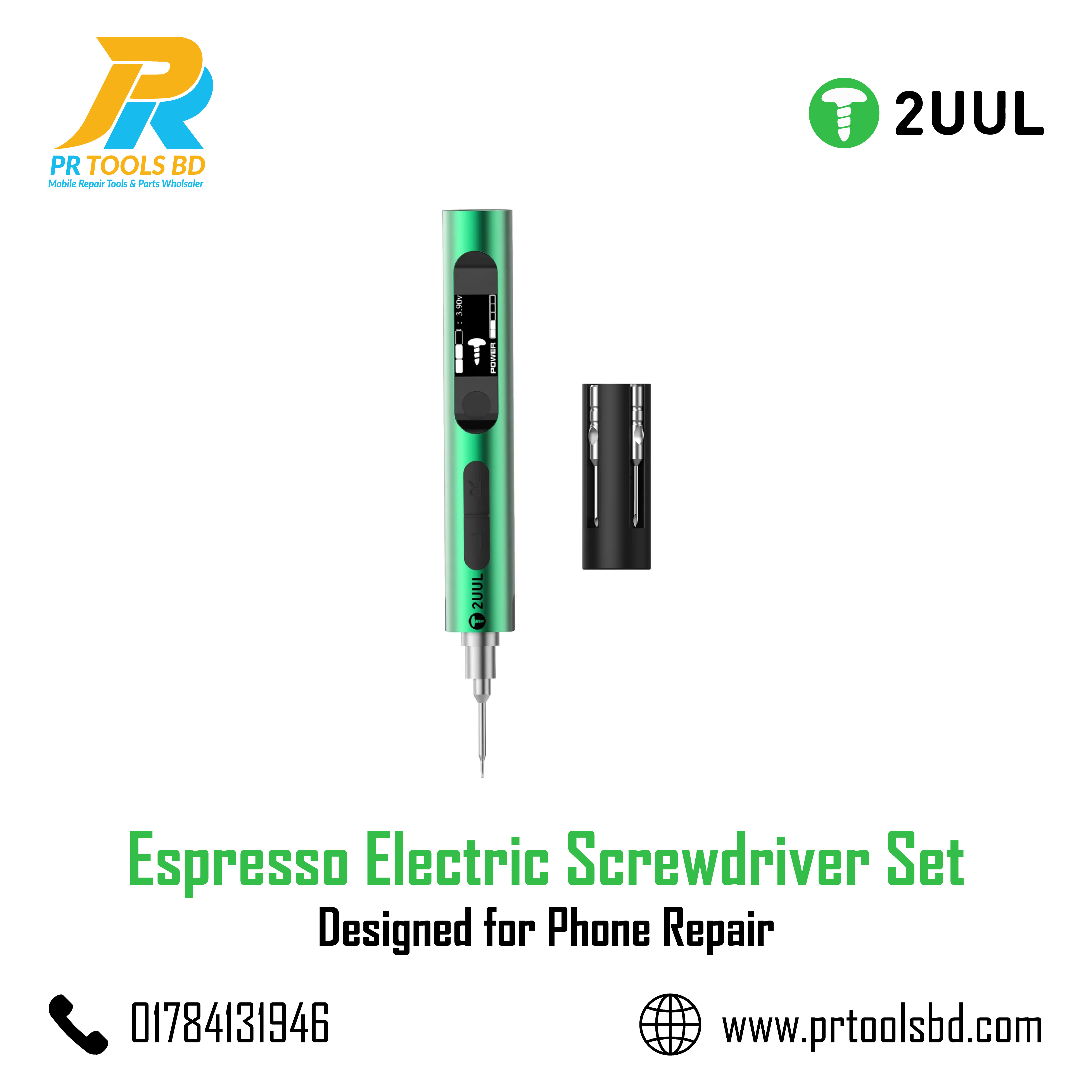 2UUL SD11 Espresso Electric Screwdriver Set Designed for Phone Repair