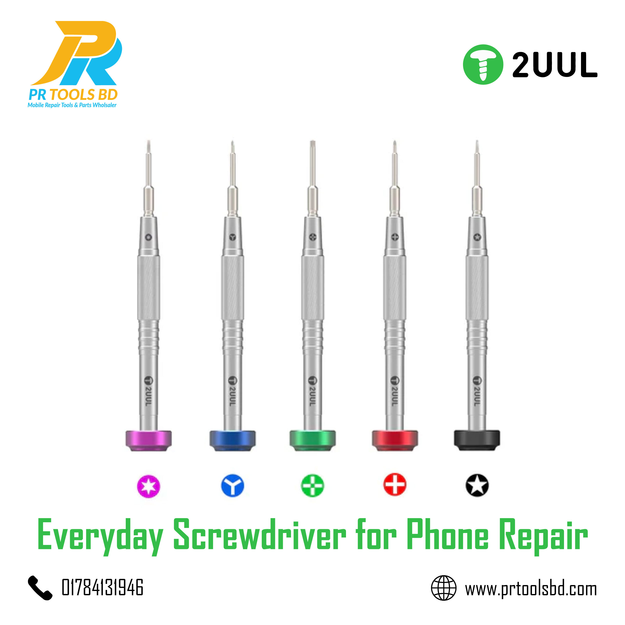2UUL SD03 Everyday Screwdriver for Phone Repair Tri Point 0.6m