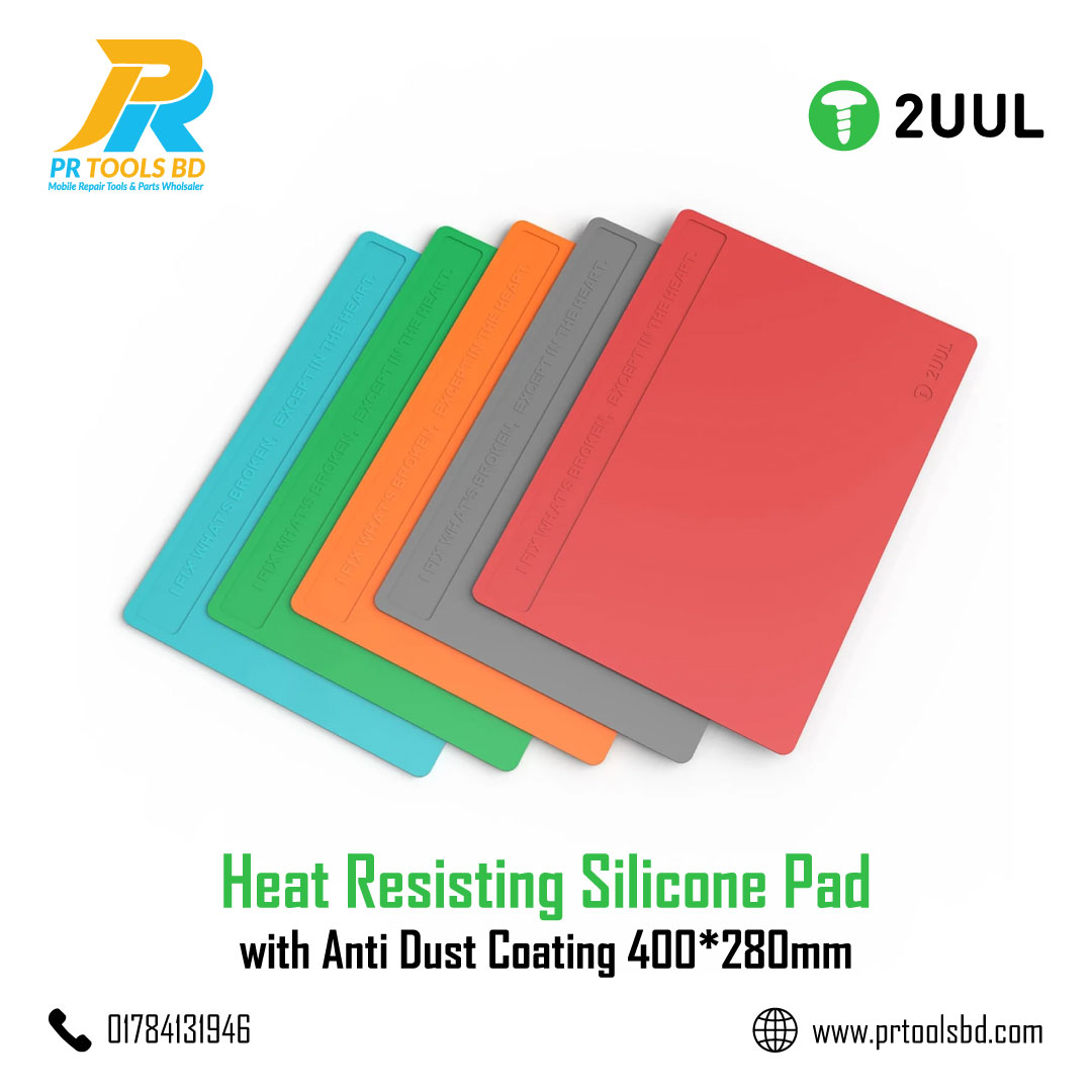 2UUL ST85 Heat Resisting Silicone Pad with Anti Dust Coating 400 280mm