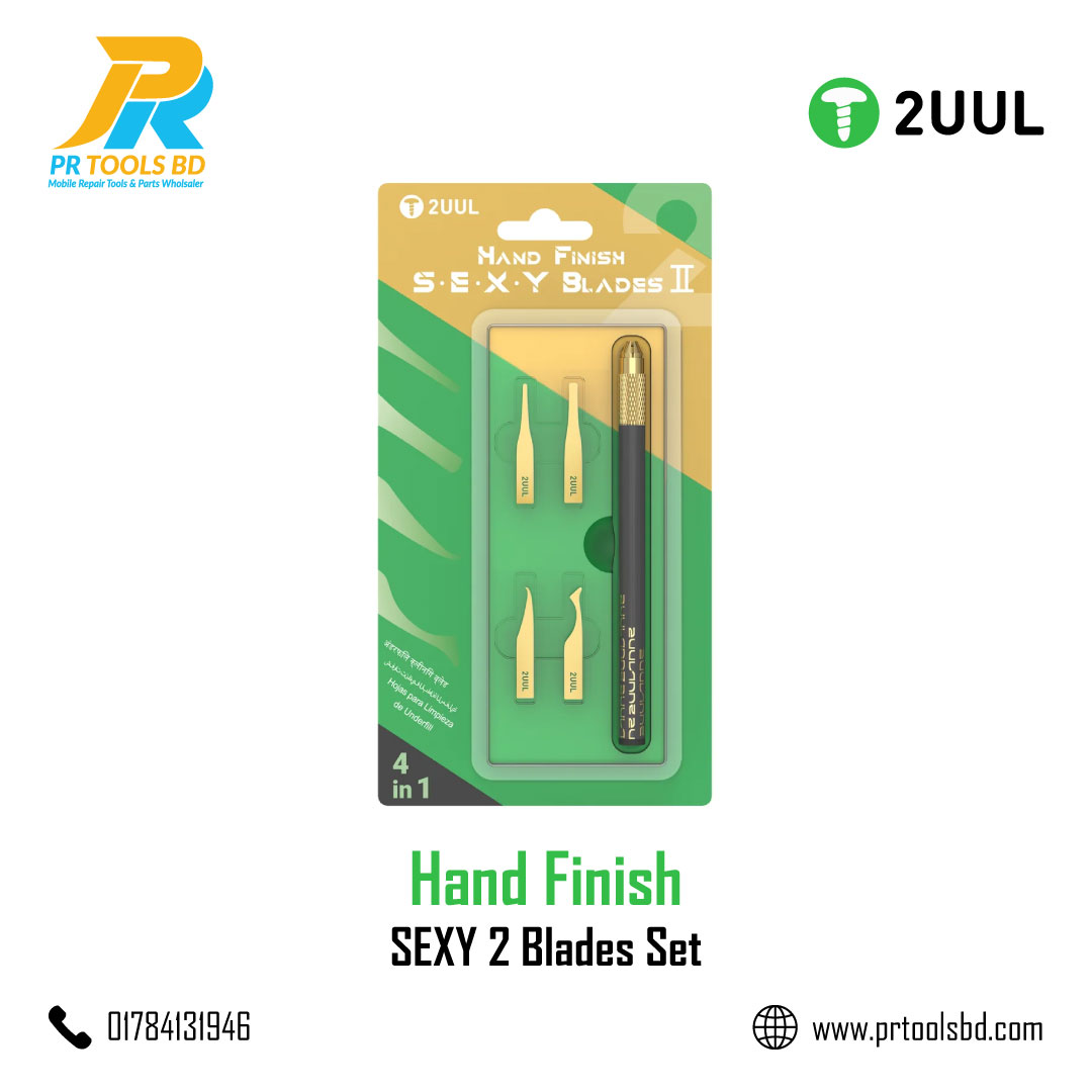 2UUL DA61 Hand Finish SEXY 2 Blades Set for PCB Underfill Clean