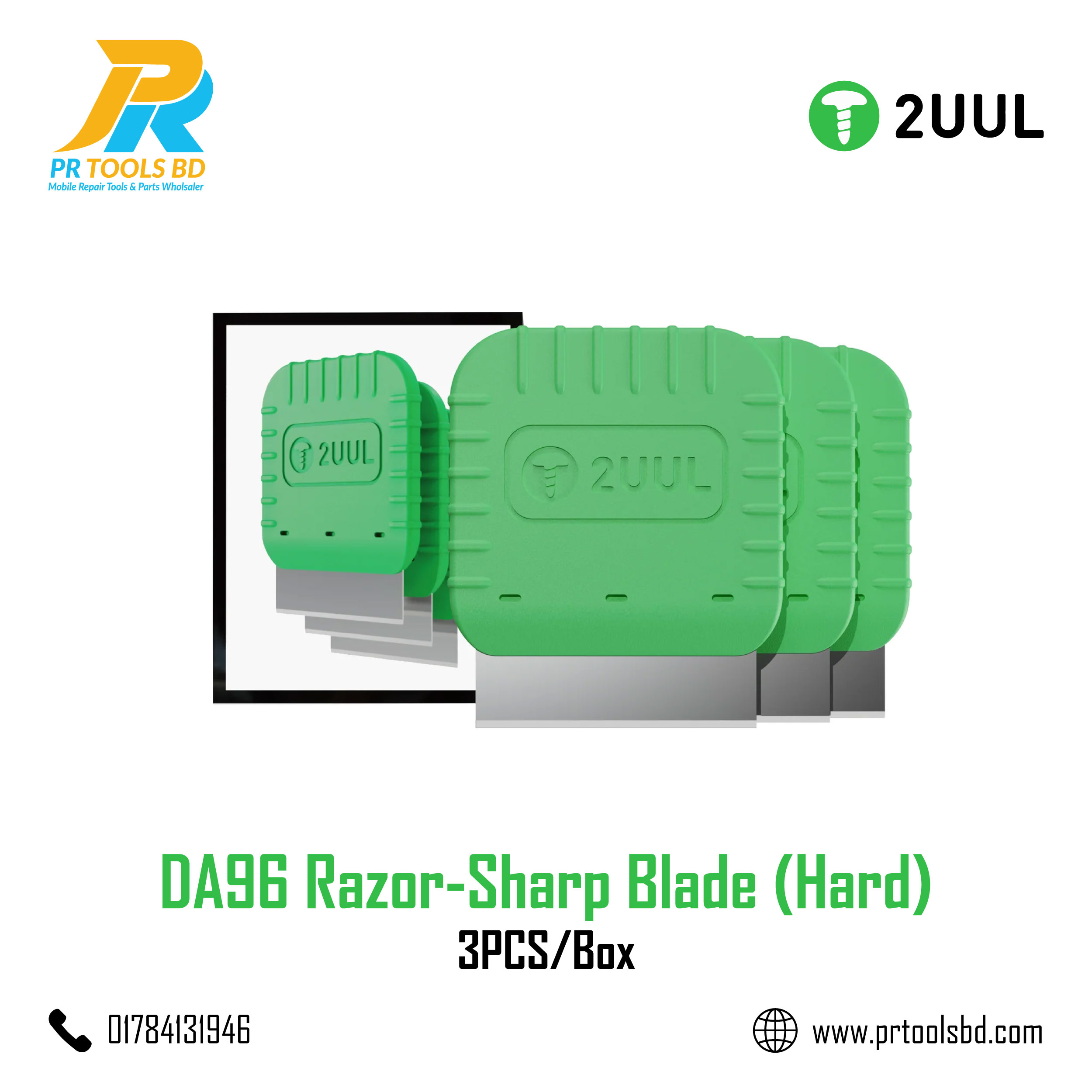 2UUL DA96 Razor Sharp Blade 3pcs HARD